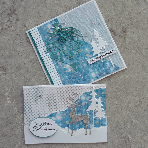 shopaperartz MIXED CHRISTMAS SNOWFLAKES WINTER CARD PAPER SENTIMENT 6X6 PACK 30+ PIECES CARDMAKING