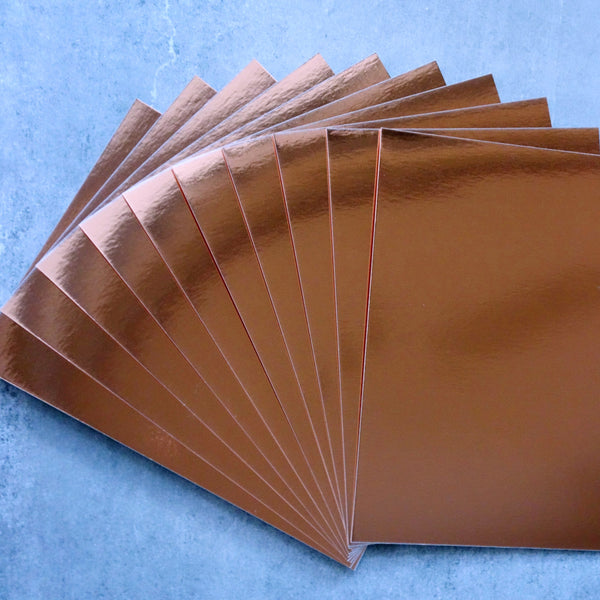 FOIL MIRROR CARD A5 ROSE GOLD 320 GSM 10 SHEETS CHRISTMAS BIRTHDAY WEDDING CARDMAKING