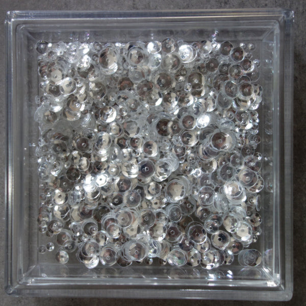 SEQUIN MIX SPARKLY CRYSTAL 3, 5 & 6MM CUPPED EMBELLISHMENTS ACCENTS CARDMAKING