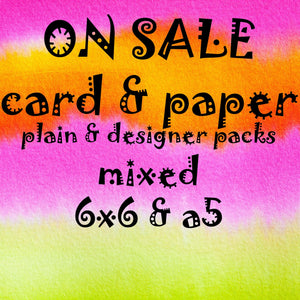 clearance card & paper packs
