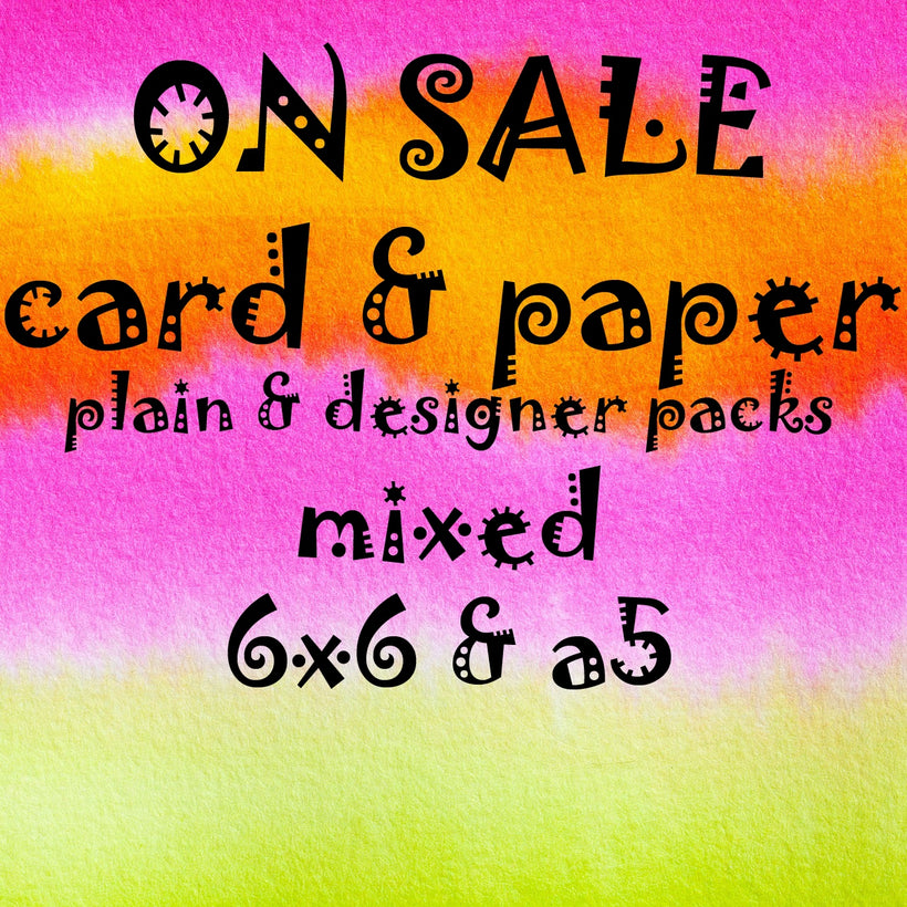 clearance card &amp; paper packs