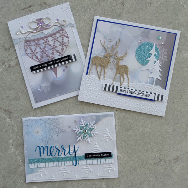 shopaperartz MIXED CHRISTMAS SNOWFLAKES WINTER CARD PAPER SENTIMENT 6X6 PACK 30+ PIECES CARDMAKING
