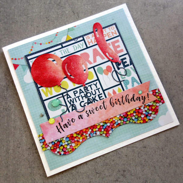 Preloved IMPRESSION OBSESSION "Have a sweet birthday!" BIRTHDAY CELEBRATION SENTIMENT CLING STAMP CARDMAKING