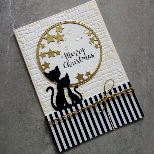 CARD A5 BLACK AND WHITE STRIPE STRIPES SMOOTH FINISH 230 GSM 10 SHEETS