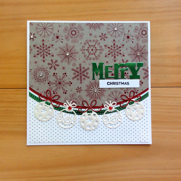 CARD PAPER A5 PACK "SNOW KRAFT" RED WHITE GREEN CHRISTMAS CARDMAKING 22 SHEETS