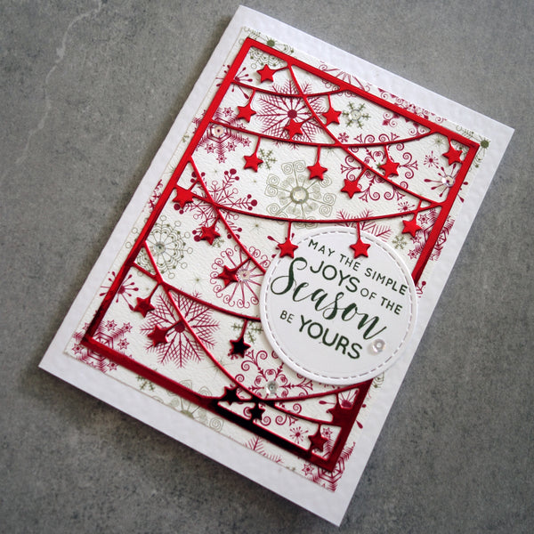 CARD PAPER A5 PACK "SNOW FESTIVE" CHRISTMAS DESIGNER CARDMAKING 20 SHEETS
